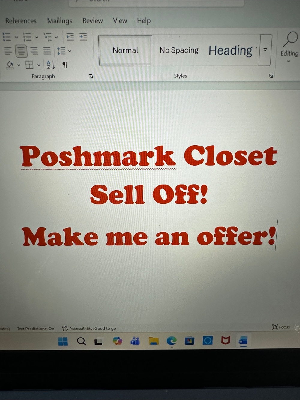Bold Red Sale Sign — Make Me an Offer